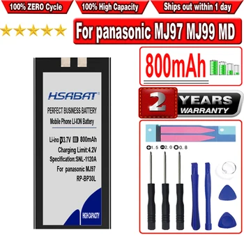HSABAT 800mAh RP-BP30L סוללה עבור Panasonic MJ97 MJ99 MD