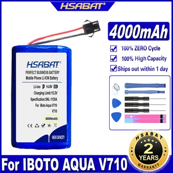 HSABAT V710 4000 מיליאמפר סוללה עבור iBoto אקווה V710 על iBoto אקווה V715B רובוט שואב אבק מצברים סוללות
