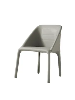 Hxl איטלקי מינימליסטי הביתה עור האוכל הכיסא מתקדם אמנותי אפור הכיסא