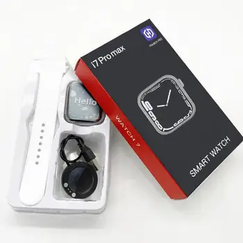I7Pro מקס NFC חכם לצפות 1.9 אינץ ' טעינה אלחוטית Bluetooth אלחוטית להתקשר תנועה לישון ניטור קצב הלב שעון חכם