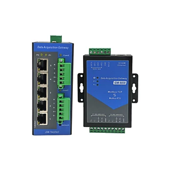 IDM-7842DAG חכם רכישת שער 2 ערוץ סדרתי מודול שער RTU כדי Modbus TCP עם יציאת Ethernet כוח כפול