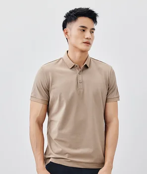 J1080 - גברים מזדמנים קצר שרוול חולצת פולו של הגברים הקיץ החדשים מוצק צבע חצי שרוולים דש החולצה.