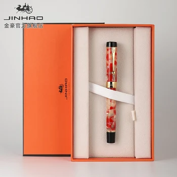JINHAO 100 יובל שרף עט נובע אלגנטי וחינני הזהב קליפ עם ממיר המשרד לעסקים עט,אפשרות בתיבה החדשה