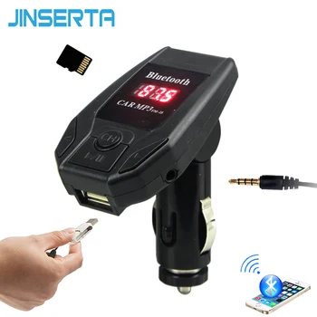JINSERTA המכונית-סטיילינג אלחוטי חופשי ידיים מיקרו SD USB מוסיקה נגן MP3 דיבורית לרכב מטען Bluetooth משדר FM