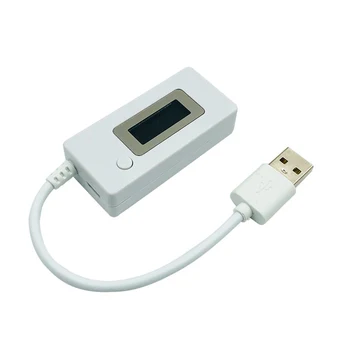 LCD מטען מיקרו USB קיבולת סוללה מתח הנוכחי בוחן מטר גלאי +לטעון נגד 2A/1A עם מתג