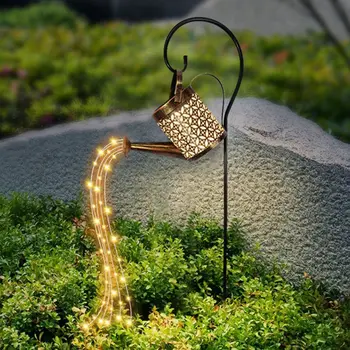 LED אורות השמש חיצונית מזלף אור תלוי מפל מנורה עמיד למים גן עיצוב החצר המרפסת הדשא המנורה