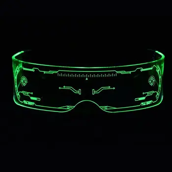 LED זוהר משקפיים LED משקפיים אל חוט ניאון אור מגן שמש משקפיים בר מסיבת EyeWare עבור ליל כל הקדושים, חג המולד מסיבות