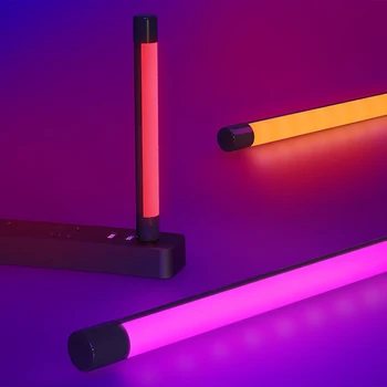 LED מלא אור נייד RGB מנורה צבעונית אווירה אורות הלילה צילום תאורה מקל USB מופעל Selfie לחיות יופי