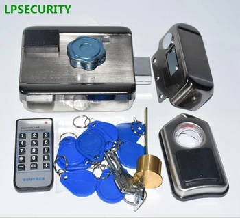 LPSECURITY סוללה 10 קטגוריה הדלת & שער הנעילה בקרת גישה אלקטרונית משולבת RFID הדלת רים לנעול RFID reader עבור אינטרקום