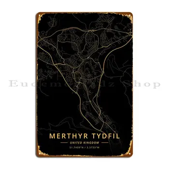 Merthyr Tydfil בריטניה מתכת שלט קישוט קישוט להתאים אישית את השלט בסלון פח סימן פוסטר