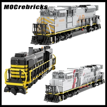 MOC אבני בניין רכבת SD70ACS המכונית הרכבת פאזל DIY מודל המורכב לבנים צעצועים חינוכיים לילדים מתנות חג המולד 2076PCS