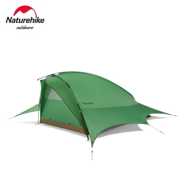 Naturehike דגים מעופפים כפול אוהל חיצוני קל משקל גדול בחלל האוהל רוח עמיד למים נייד אוהל קמפינג אוהל