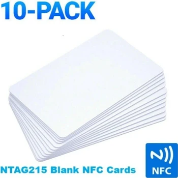 NTAG215 ריק PVC קטגוריה NFC215 13.56 Mhz TagMo הייצור המשחק עמיד למים כרטיס RFID NFC טלפון 504 בייטים 10Pcs משלוח מהיר