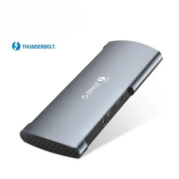ORICO 40Gbps ברק 3 הרציף USB מסוג C-HUB כדי 8K DP USB3.0 RJ45 SD4.0 60W למתאם הטעינה