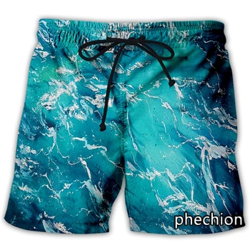 phechion גברים/נשים / גל האוקיינוס אמנות 3D מודפס מזדמנים מכנסיים קצרים אופנה אופנת רחוב גברים רופף ספורט קצרים A251