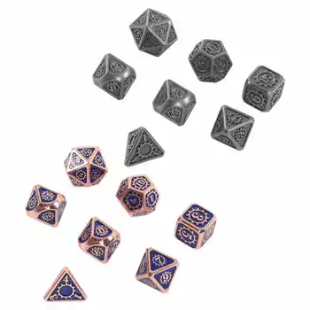 Polyhedral קוביות מתכת מצחיק משחק קוביות Polyhedral למבוגרים הבית.