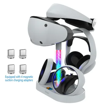 PS VR2 מגנטי הספיגה קשת לחייב לעמוד על PS VR2 להתמודד עם מושב עם Clorful RGB אור יכול לאחסן את המשקפיים אוזניות