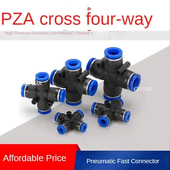 PZA אוויר צינורות מים צינורות מחברים ישירה דחף 4 To12mm פלסטיק הצינור מהיר הזיווגים פנאומטי אביזרי
