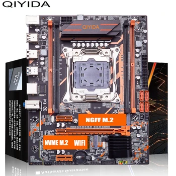Qiyida לוח האם X99 LGA 2011-3 DDR4 SATA PCI-16X מ. 2 תמיכת חריץ Xeon E5 V3 V4 מעבד 4channel E5 H9