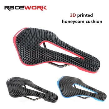 RACEWORK 3D מודפס אוכף כוורת מבנה חלול מבנה אופניים מושב MTB אופני כביש סופר חלת דבש רך כרית האוכף.