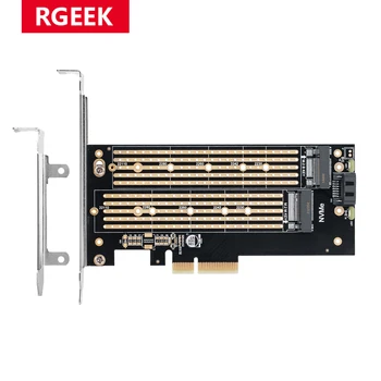 RGEEK M. 2 NVMe NGFF SSD כדי PCIE X4 מתאם מפתח M B מפתח כפול כרטיס ממשק Suppor PCI Express 3.0 x4 2230-22110 כל גודל m.2