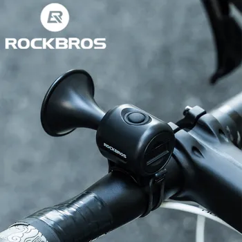 ROCKBROS פעמון אופניים 120db אופניים אלקטרוני רם קרן בטיחות רכיבה על אופניים חשמליים בל IPX4 עמיד למים אופניים אזהרה בל טבעת