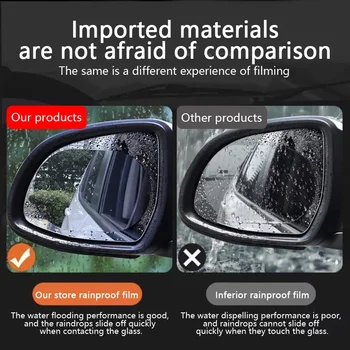 ROP מדבקה אטים לגשם סרט המכונית המראה האחורית זכוכית אביזרים ציפוי חלונות אוטומטית גשם הסרט ראייה ברורה בגשם