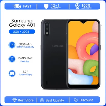 Samsung Galaxy A01 A015F מחודשים-מקורי סמארטפון A015G A015M אנדרואיד Wi-Fi GPS 13.0 MP LCD 5.7 