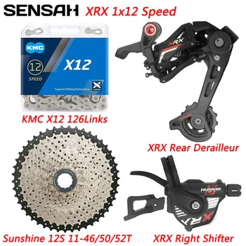 SENSAH XRX 1x12 מהירות האופניים Groupset XRX12 מחלף Rear Derailleur KMC X12 שרשרת 11-46T/50T/52T קסטת גלגלי שיניים בשביל MTB ערכות