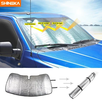 SHINEKA השמשה הקדמית שמשיה אנטי UV אור השמש לחסום אור בידוד חום עבור פורד F150 2015-2020 אביזרי רכב