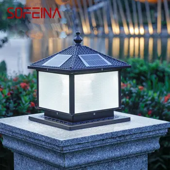 SOFEINA השמש פוסט מנורת LED חיצוני יצירתי פשוט עמוד אורות אטימות IP65 על וילה בית מלון חצר מרפסת