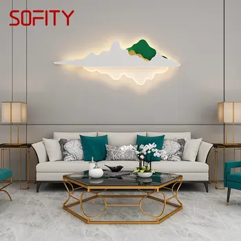 SOURA מודרני הקיר תמונה מנורת LED 3 צבעים יצירתי היל תבנית נוף וינטאג', מנורות קיר עבור בית המגורים, חדר השינה