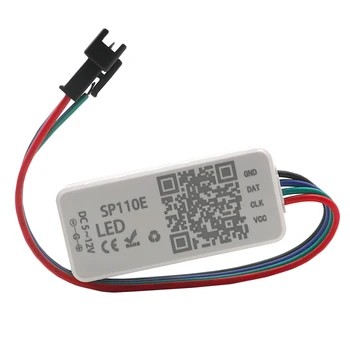 SP110E Bluetooth Controller DC5-12V עבור WS2812B SK6812 RGB/RGBW קסם אורות LED פיקסל רצועת iOS/Android App בקרת 1024 פיקסלים