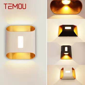 TEMOU מודרניים מנורות קיר חיצוניות LED IP65 עמיד למים פמוטים יצירתי הביתה דקורטיביים על המרפסת.
