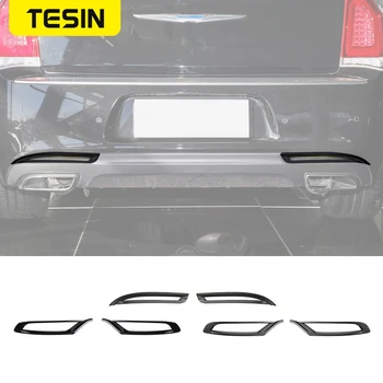 TESIN ABS הרכב הקדמי אחורי אור ערפל דקורטיבי חיפוי לקצץ המנורה הוד מדבקות עבור קרייזלר 300C 2015 המכונית החיצוני אביזרים