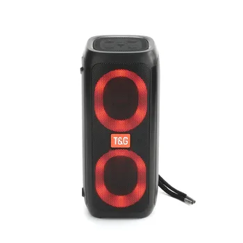 TG333 אלחוטי Bluetooth רמקול 30W RGB צבעונית אור Caixa De Som כפול נגן מוזיקה חיצוני עמיד למים סאב רדיו FM AUX