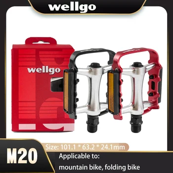 Wellgo M20 פדלים, אופני הרים נושאי פדלים מתקפלים אופניים פדלים Peilin פדלים, תיבת אריזה MTB תיקון אופניים חלקים