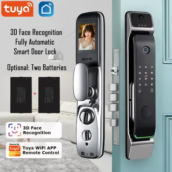 WiFi Tuya אפליקציה של שליטה מרחוק 3D זיהוי פנים אוטומטי חכם לנעול את הדלת עם מצלמה Interlligent דיגיטלי לנעול את הדלת