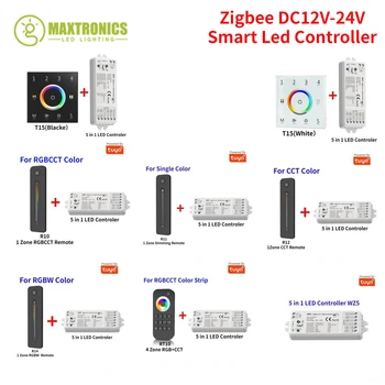 Zigbee DC12V-24V Led חכמה בקר 2.4 G RF מרחוק Google אקו בתוספת שליטה קולית דים RGB RGBW RGBWW RGBCW RGBCCT הרצועה