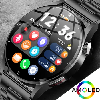 ZK30 שעון גברים שעון חכם AMOLED HD מסך טמפרטורת הגוף גילוי Ai חכם הקול Smartwatch Bluetooth לקרוא שעון