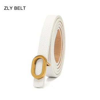 ZLY 2021 חדש אופנה חגורת נשים PU עור חומר דק מזדמן רשמי תכליתי סגנון סגסוגת מתכת אבזם איכות אלגנטי החגורה