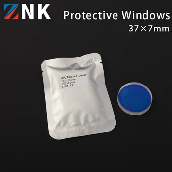 ZNK הגנה חלון קוטר: 37mmThickness: 7mm קוורץ התמזגו סיליקון פלאט לייזר סיב עדשה החלון הגנה