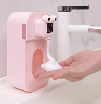 אוטומטי קצף מכשירי סבון ללא מגע לא אגרוף חכם כביסה טעינת USB מתכוונן קריקטורה Soap Dispenser מטבח, אמבטיה
