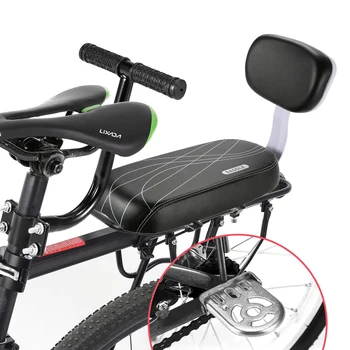 אופני ילד מושב אוכף אופניים עם שאר אופניים המושב האחורי MTB אופניים אחורי מתלה אוכף עור PU כרית רכיבה על אופניים חלקים