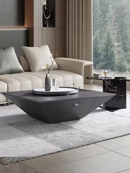 אור יוקרה מודרני פשוט תה, שולחן טלוויזיה ארון שילוב בסלון הבית איטלקית מרובעת מינימליסטי גודל משק בית תה T