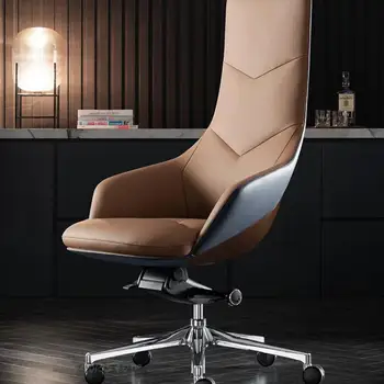 אור פשוט יוקרה עור הבוס כיסא כיסא משרדי נוח פרה מנהלים כסא הנשיא הכסא המסתובב לימוד מחשב