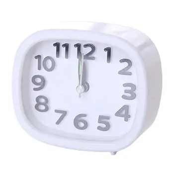 אזעקת שעון אנלוגי עגול קצוות פלסטיק ארוך טווח קטן ליד המיטה אנלוגי שעון מעורר שעון מעורר משק אספקה