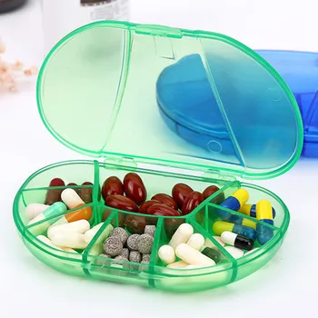 אטם כדורי תא אחסון בקופסת פלסטיק רפואה הגלולה שבועי הישרדות מיכל נסיעות חיצונית נייד שקוף