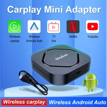 אלחוטית Carplay מיני מתאם CarPlay AI תיבת CPZ1 אנדרואיד אוטומטי פלט HDMI תומך 4G ל-YouTube LTE טלפון GPS מובנה