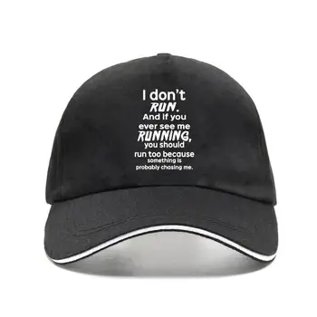 אני לא לרוץ עם כובע בייסבול - מצחיק ביל כובע זומבי אימה בדיחה הומור שמלה מהודרת כושר 100% כותנה, כובעי בייסבול כובע בייסבול מי
